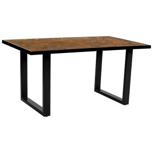 Mesa de comedor parquetado de madera de mango/dm  160x90x76
