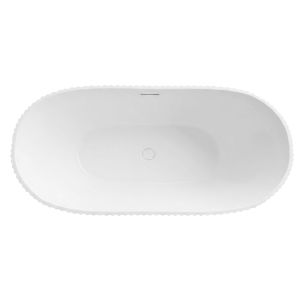 Rea bañera acrílica exenta atena 170 tapa blanca, 170x73x71 cm
