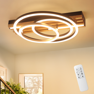 Nettlife lámpara de techo LED integrado marrón 38x21