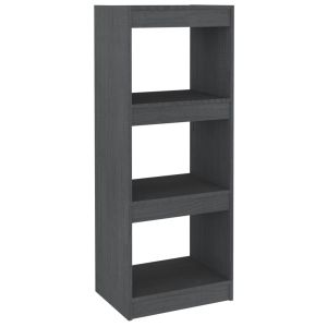 vidaXL estantería/divisor de espacios madera de pino gris 40x30x103,5 cm