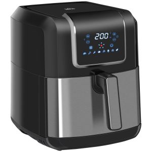 Freidora sin aceite 36.5x29x33.8 cm acero, plástico Homcom, hogar - cocina