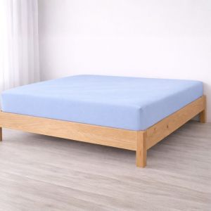 Sábana bajera azul cama 150cm - 100% algodón - donegal collections