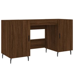 vidaXL escritorio madera de ingeniería roble marrón 140x50x75 cm