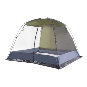 Carpa de jardín beekdaelen poliéster 305x305x213cm - verde/gris [pro.tec]