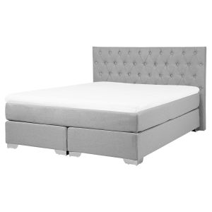 Cama continental tela duchess 160 x 200 cm gris claro