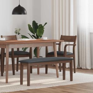 Banco 110 cm madera maciza marrón caucho oif747818