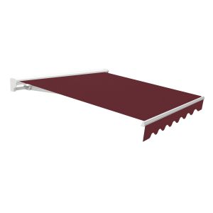 Toldo manual retráctil 3x2,5m granate poliéster – semicofre