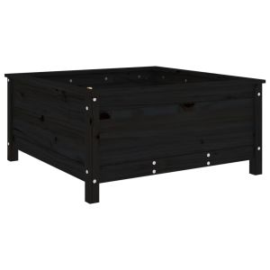 vidaXL jardinera madera maciza de pino negro 82,5x82,5x39 cm