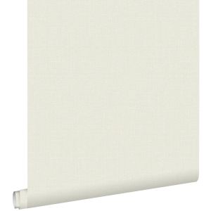 Estahome papel pintado liso efecto lino beige 53 cm x 10.05 m