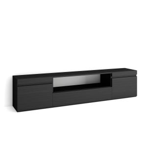 Mueble tv, 200x45x35cm, negro rf2184
