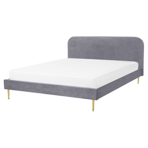 Cama terciopelo flayat 160 x 200 cm gris
