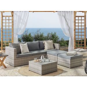 Conjunto de jardín gris claro sabbia