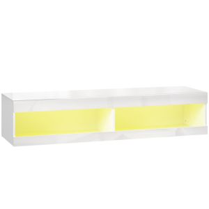 Mueble tv suspendido 140x40x30 cm color blanco Homcom