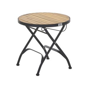 Mesa auxiliar de jardín lascari 45 cm 45 cm madera de acacia marrón claro
