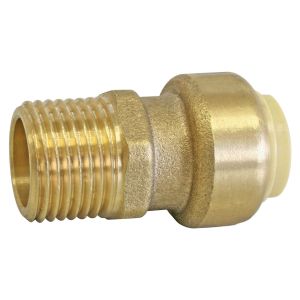 Racor clip de latón para tubos de cobre o per o multicapa ø16 - m 15/21