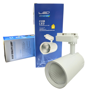 Foco LED carril 30w, blanco 4200k, 3000 lm, 220v monofásico, blanco