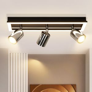 Nettlife lámpara de techo negro gu10 42x13