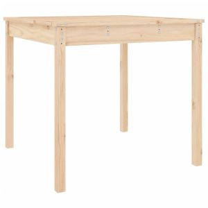 vidaXL mesa de jardín madera maciza de pino 82,5x82,5x76 cm