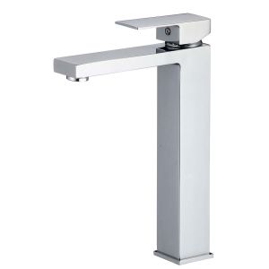 Valaz grifo de lavabo alto para pica monomando cuadrada cromado