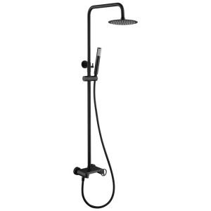 Conjunto ducha monomando olimpo negro mate-imex
