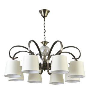 Concordia chandelier 8xe14 metal / textile leather