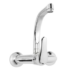 Grifo monomando para lavabo de pared - wolfpack - giratorio - 2 agujeros -