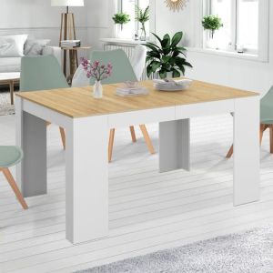 Mesa consola extensible orlando blanca 90-140 cm