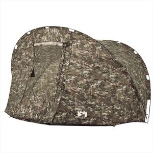 vidaXL tienda de pesca para 5 personas impermeable camuflaje