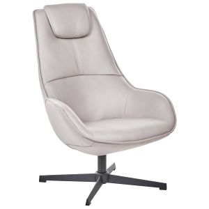 Sillón giratorio hauge tela gris claro