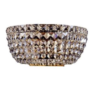 Aplique de pared basfor flush antiguo & cristal, 2 luces, e14