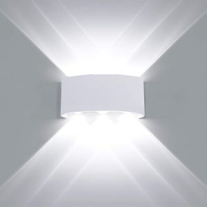 Aplique de pared interior y exterior aluminio impermeable up/down 6 w