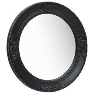 Espejo de pared estilo barroco negro 50 cm
