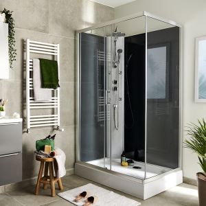 Cabina de ducha rectangular Ónega 80x120 cm