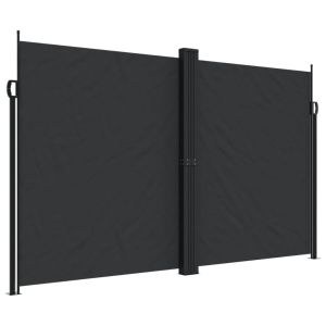 vidaXL toldo lateral retráctil negro 200x1000 cm