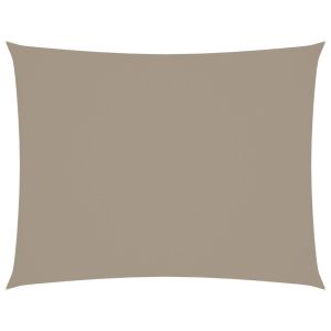 Toldo de vela rectangular tela oxford gris taupe 3x4 m