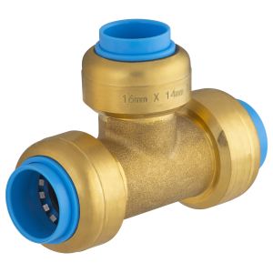 Conector automático universal en t reducido ø16 - ø14 - ø16 tout push