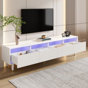Mueble de tv para salón 4 cajones blanco 45x178x35cm