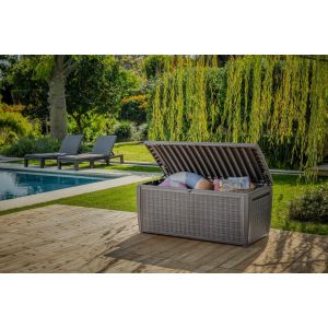 Cofre baul arcon resina jardin keter 135g marron whisky