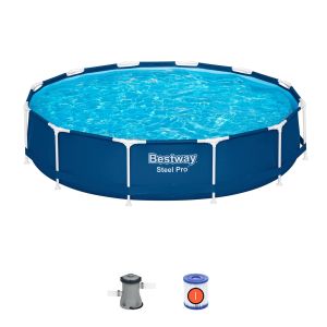 Piscina desmontable tubular Bestway steel pro ø366 x 76 cm con depuradora d