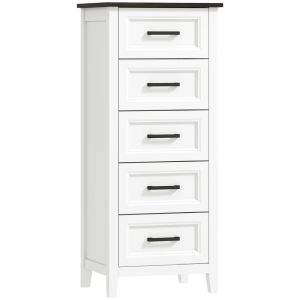 Cómoda 45x35x106 cm mdf color blanco Homcom, hogar - muebles de dormitorio