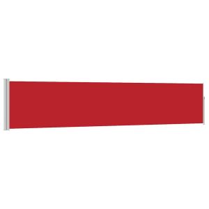 vidaXL toldo lateral retráctil de jardín rojo 100x500 cm