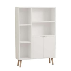 Estantería de madera <<lumo>> - 80 x 24 x 120 cm - blanca