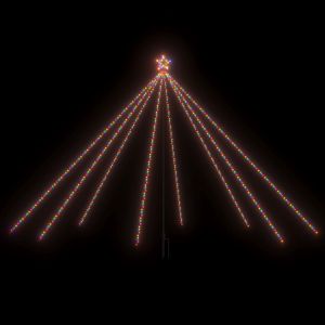 vidaXL luces de árbol de navidad interior 576 LED colorido 3,6 m