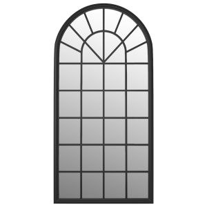 vidaXL espejo hierro negro para uso interior 90x45 cm