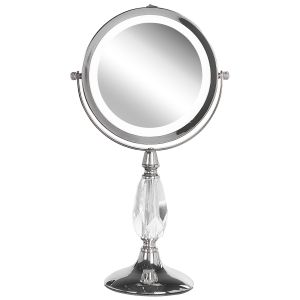 Espejo de maquillaje LED maury plateado