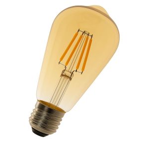 Bombilla LED st64 E27 edison filamento 8w 750lm. Luz cálida 2700k