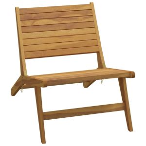 vidaXL silla de jardín de madera maciza de teca