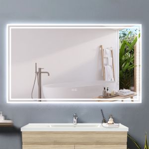 Aica espejo de baño LED 120×70cm,bluetooth,antivaho