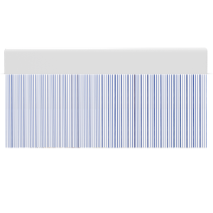 Cortina para puertas de PVC stripe blanco con azul / 120 x 220