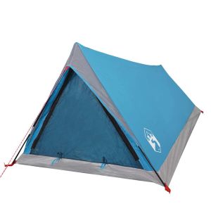 vidaXL tienda de campaña para 2 personas impermeable azul